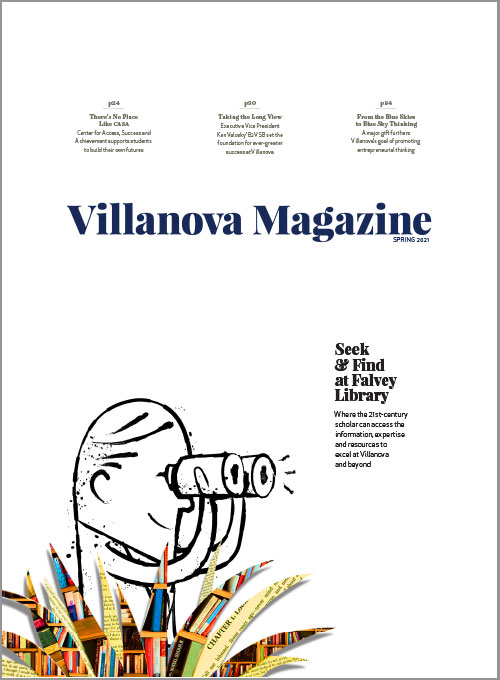 Thumbnail of Cover Story Graphic for Seek and Find at Falvey Library