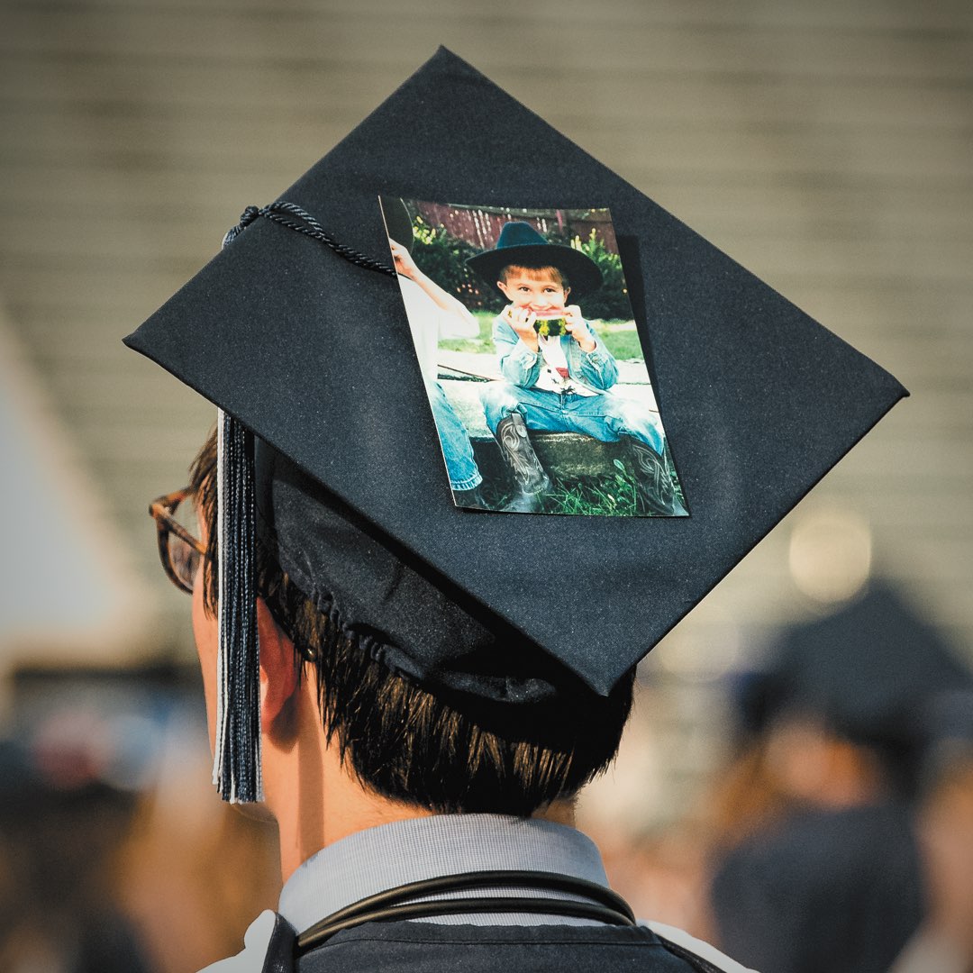 Cap with childhood photo