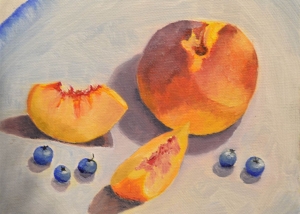 villanova-studio-art A painting of fruit by someone in the Villanova Art Department