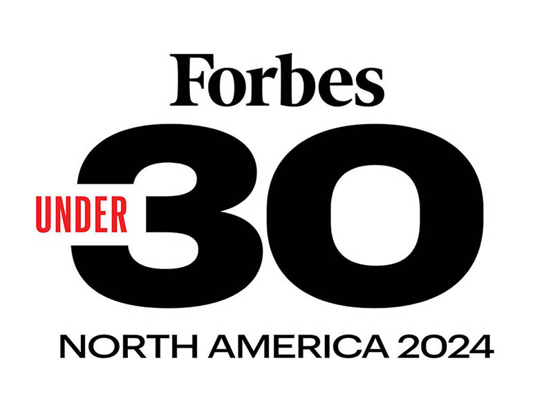 Two Villanova Engineering Alumni Named to 2024 Forbes 30 Under 30 List Logo for Forbes 30 Under 30 North America 2024
