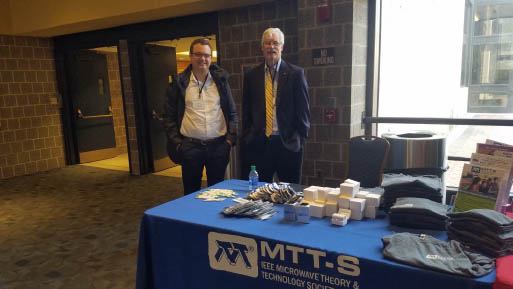 Tommaso Cappello and Robert Caverly Tommaso Cappello and Robert Caverly at an organization's table