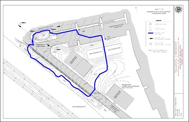 Figure 3: Drainage area contributing runoff to the BTI Figure 3: Drainage area contributing runoff to the BTI