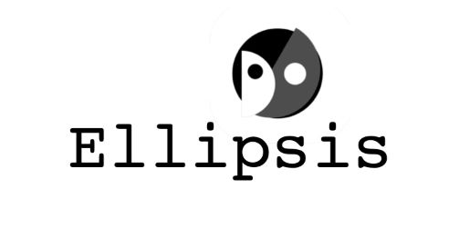 The word Ellipsis with a picture of the Villanova 'Oreo' sculpture