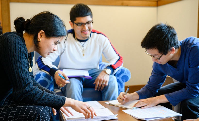 Spanish Studies Students studying together.