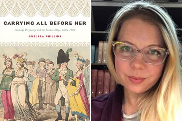 image of Chelsea Phillips next to the cover of her book