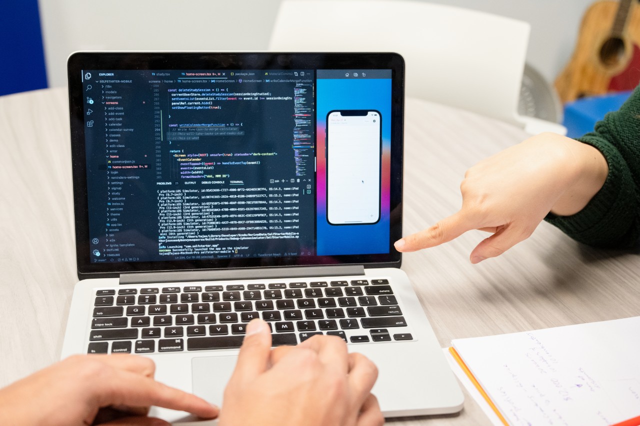 Computer screen Computer screen displaying code