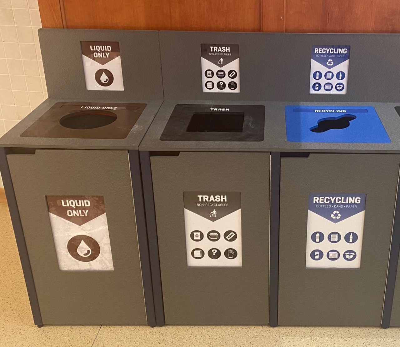 Max-R Oxford with Liquid Waste Bin Liquid Waste bin example from Bartley Hall