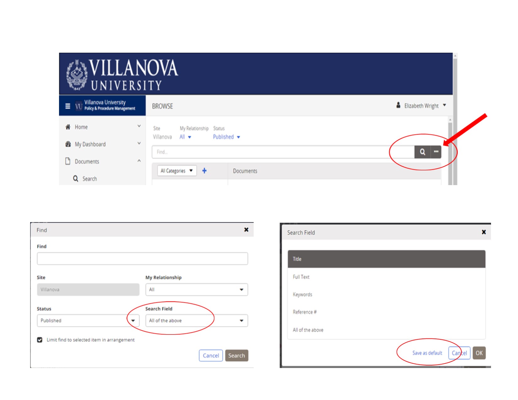 Villanova Policy Library Search Image Villanova Policy Library Search Image